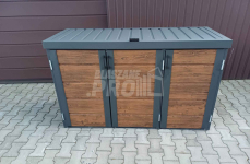 Zabudowa koszy na śmieci wiata śmietnikowa 177x65x110 cm 3x120L GP336 Elbląg - zdjęcie 4