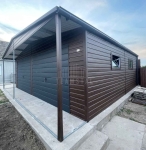 Garaż blaszany 8x6m 2x brama uchylna drzwi 4x okno  dach rynny TS1325 Chojnice - zdjęcie 4