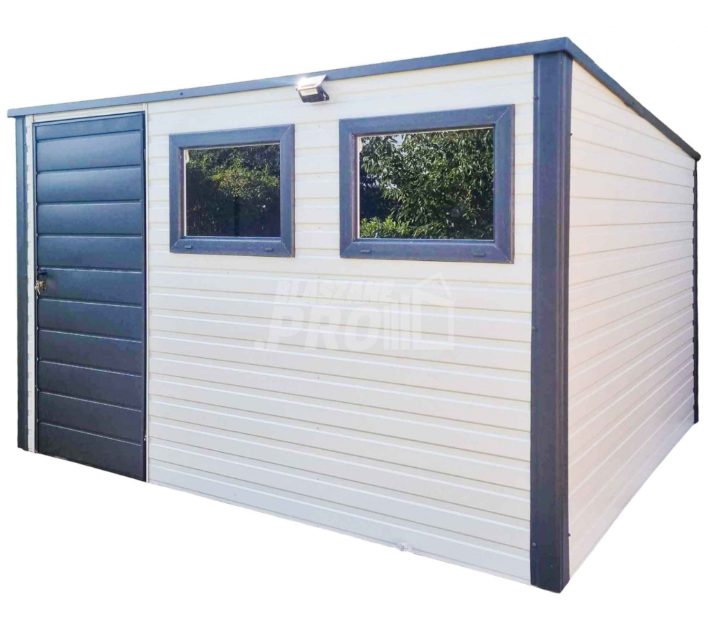 Schowek - domek ogrodowy 3,5x2,5m - drzwi 2x okno Biały antracyt GP426 Gryfice - zdjęcie 1