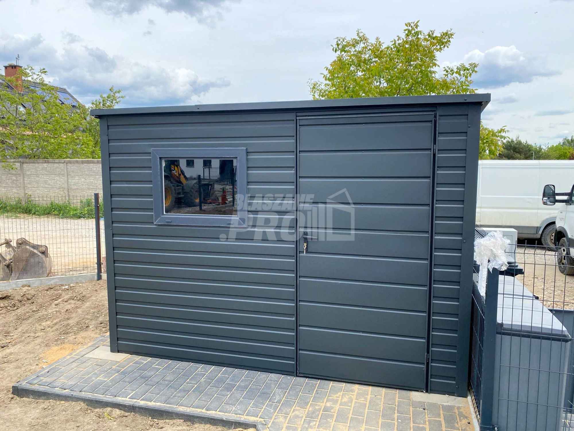 Schowek - Domek Ogrodowy 2,5x2m okno - Antracyt  spad w tył GP545 Jelenia Góra - zdjęcie 2