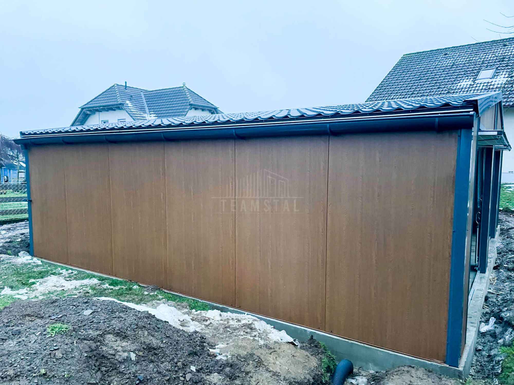 Garaż Ocieplany Płyta 9x6 2x Brama 2x okno Rynny Blachodach TS1238 Katowice - zdjęcie 5