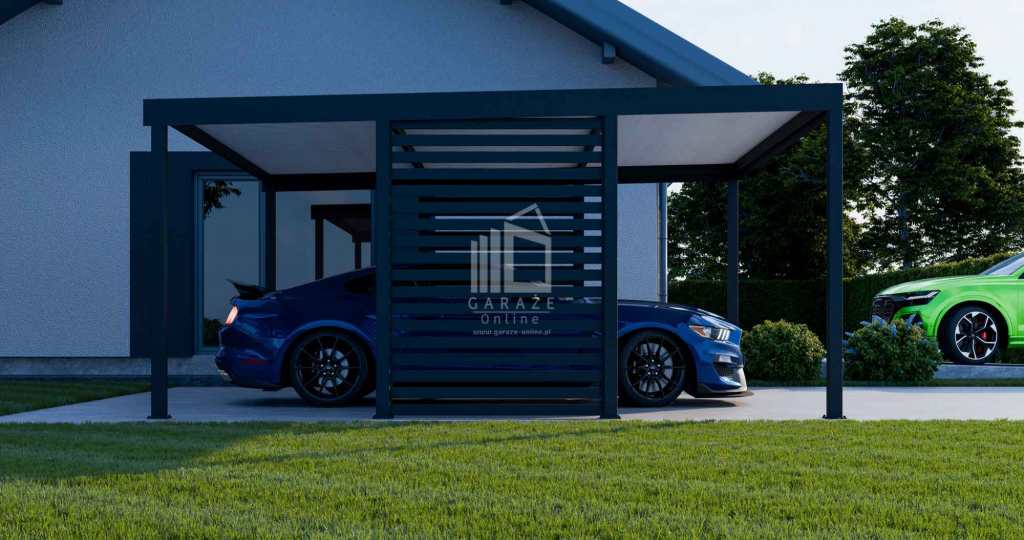 CarPort PREMIUM - Wiata samochodowa 5x5 Antracyt Zabudowa - ID960 Tczew - zdjęcie 3