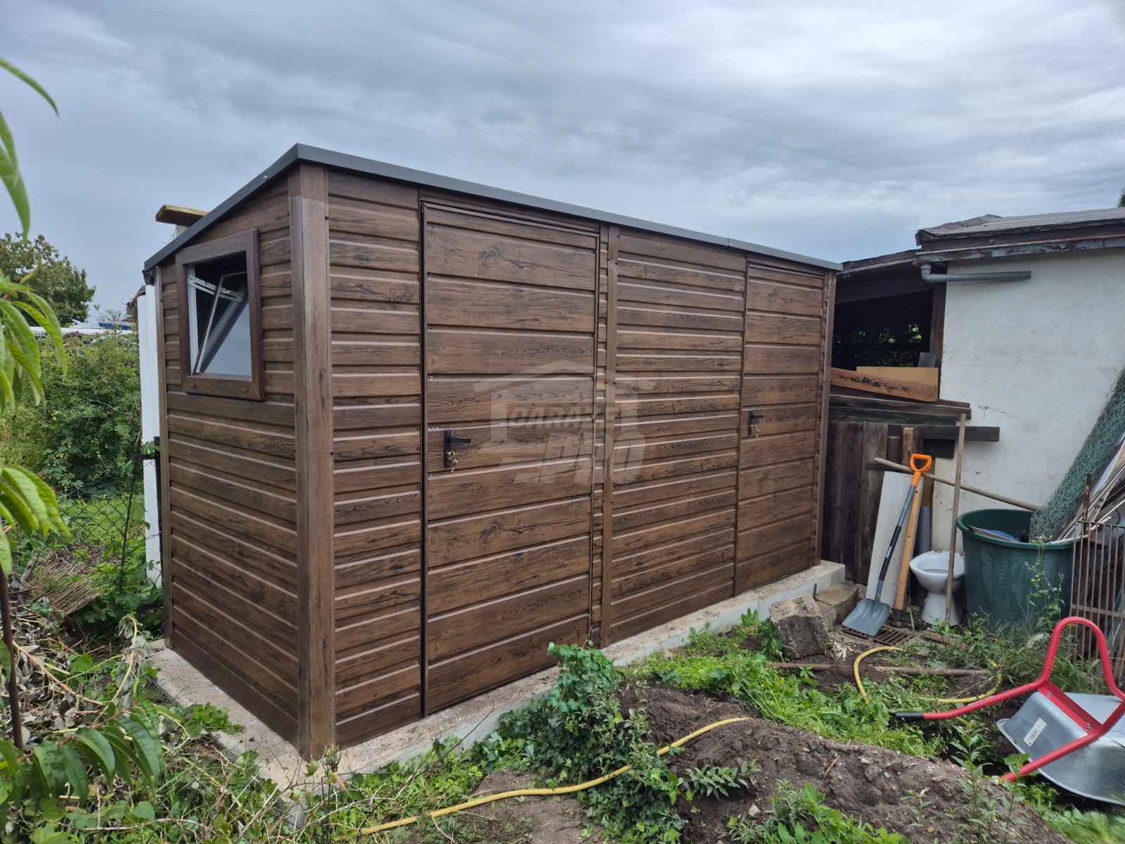 Schowek - domek ogrodowy 4x1,5m - 2x drzwi okno dach  GP694 Otwock - zdjęcie 2