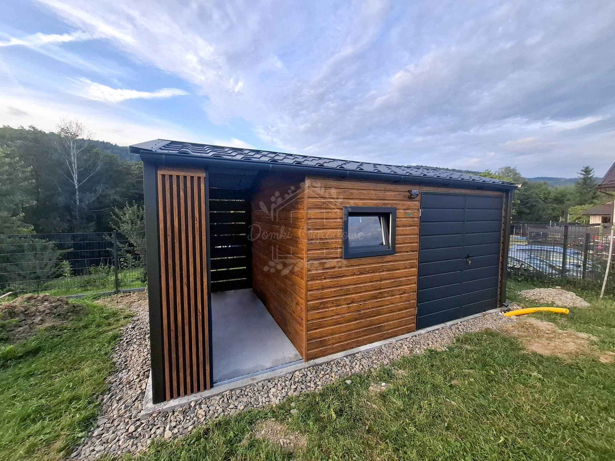 Schowek - domek ogrodowy 4x2,5m dekor z lameli  blachodachówka ID1106 Radom - zdjęcie 6