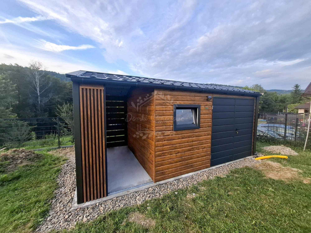 Schowek - domek ogrodowy 4x2,5m dekor z lameli  blachodachówka ID1106 Radom - zdjęcie 6
