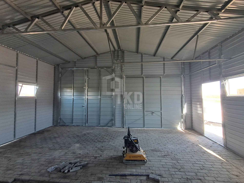 Hala 7,5x6m brama uchylna i dwuskrzydłowa 4x okno drzwi rynny TKD387 Nowy Dwór Mazowiecki - zdjęcie 10