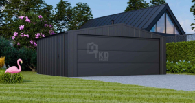 Garaż blaszany 5x6 brama drzwi blacha na rąbek dach TKD377 Nowy Sącz - zdjęcie 3