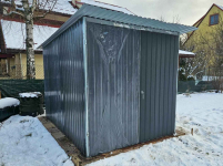 Garaż blaszany 3×5 m II klasa na budowę wolnostojący brama GB118