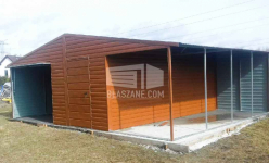 Garaż Blaszany 6x6 + wiata 2x6 - Brama uchylna dach dwuspadowy BL152 Wieliczka - zdjęcie 2