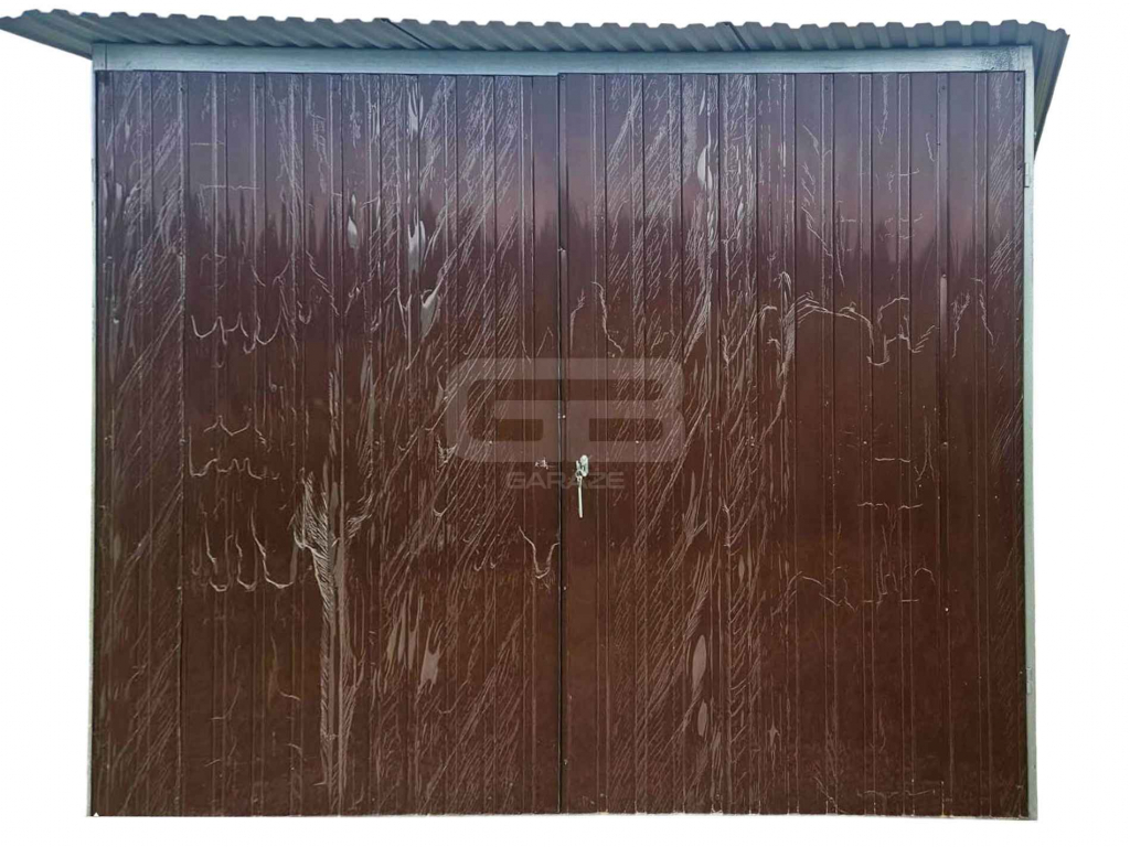 Garaż blaszany 3x5m wolnostojący - brama - ciemny brąz GB148 Radom - zdjęcie 1