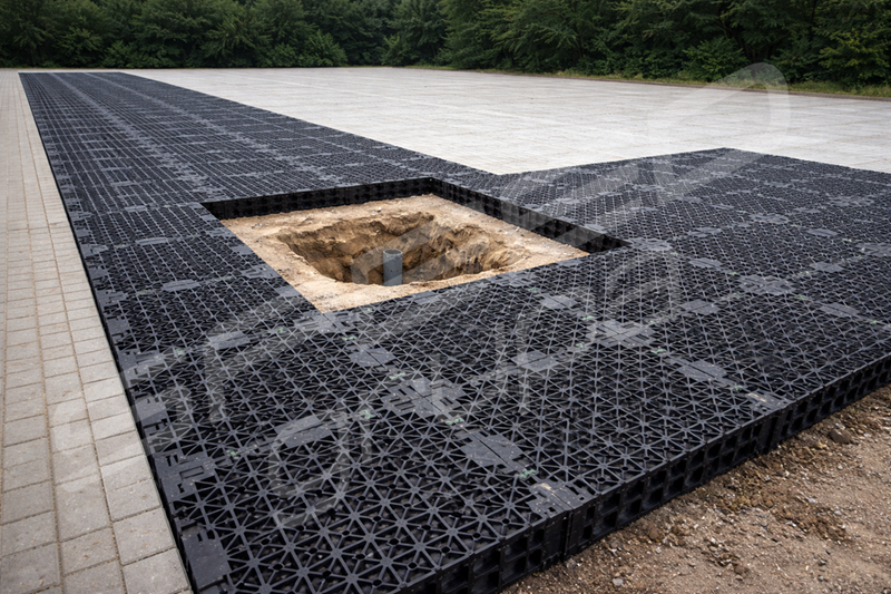 Powierzchniowy drenaż rozsączający – skrzynka SPEED drain 60x60x5 Nowe Miasto - zdjęcie 3