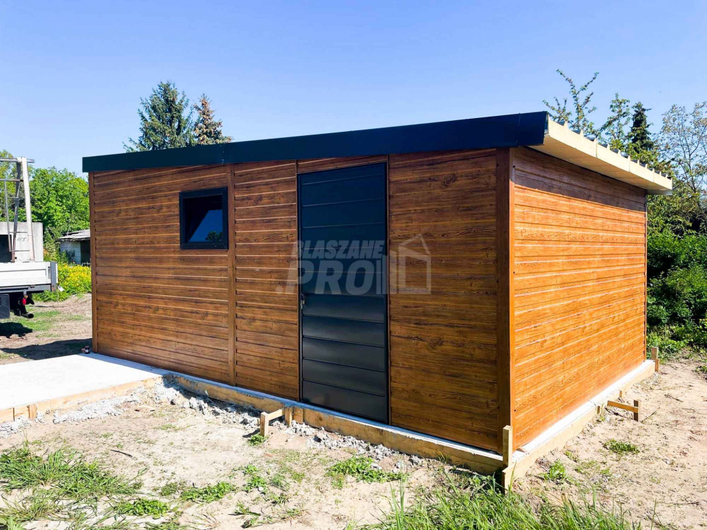 Garaż blaszany 4x6 Dach Płyta warstwowa Brama  + drzwi + okno GP170 Szczecinek - zdjęcie 11