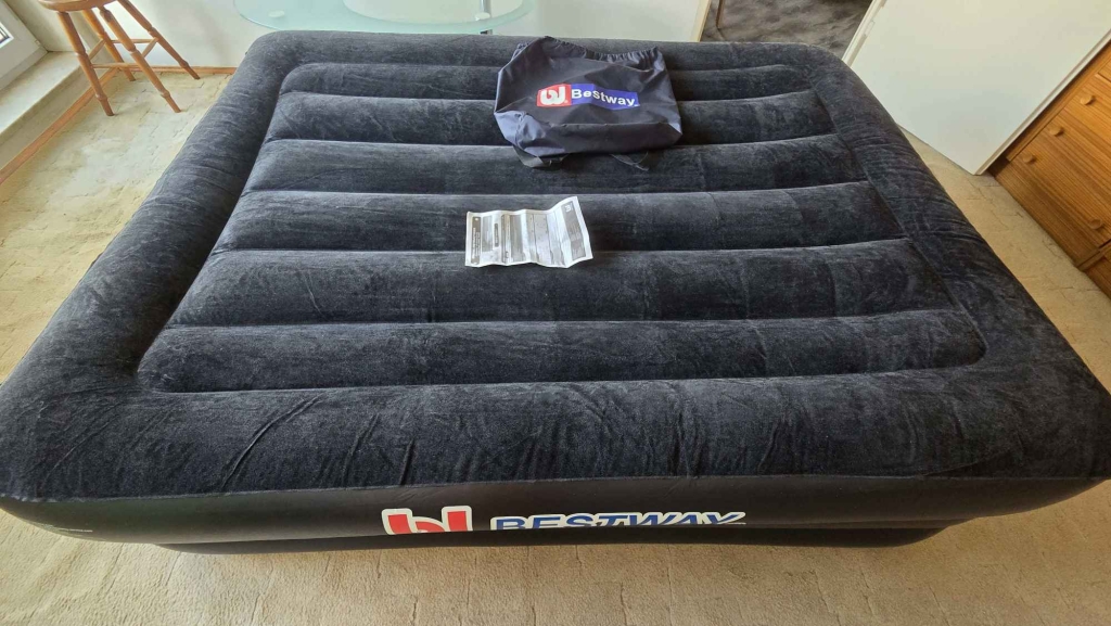 Materac dmuchany 200x150x50 cm z pompką elektryczną Mokotów - zdjęcie 2