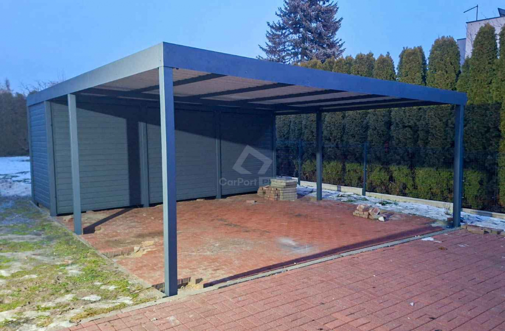 Carport + Pomieszczenie gospodarcze PREMIUM Wiata 6x7,5m CP135 Kraśnik - zdjęcie 2