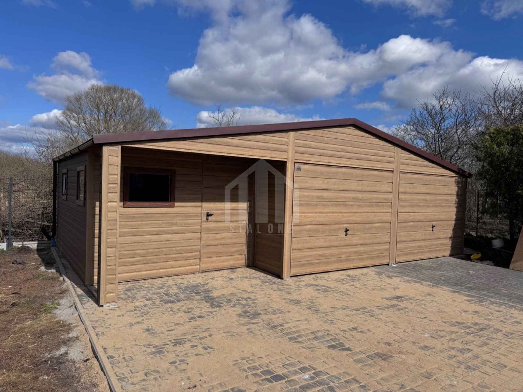 Garaż blaszany 9x4m + wnęka - 2x brama -drzwi -3x okno - rynny SO141 Koszalin - zdjęcie 4