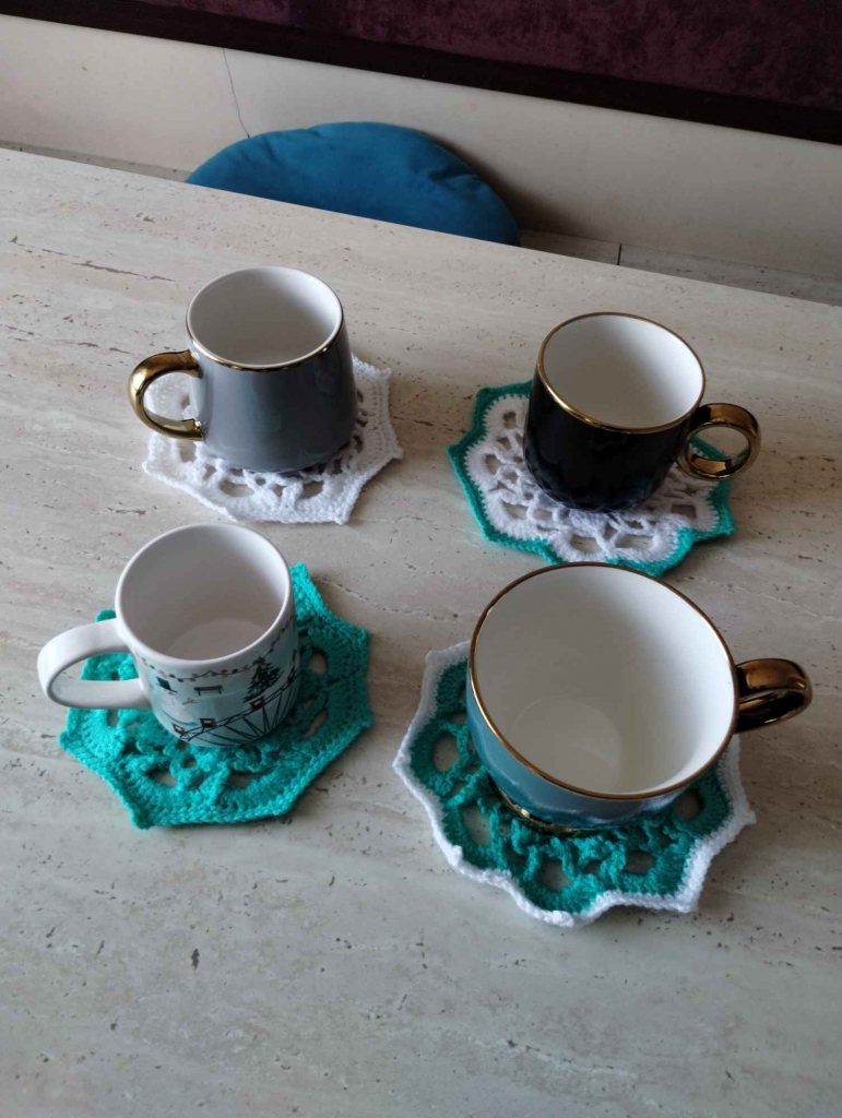 Szydełkowe podstawki pod kubek Grabówiec - zdjęcie 10