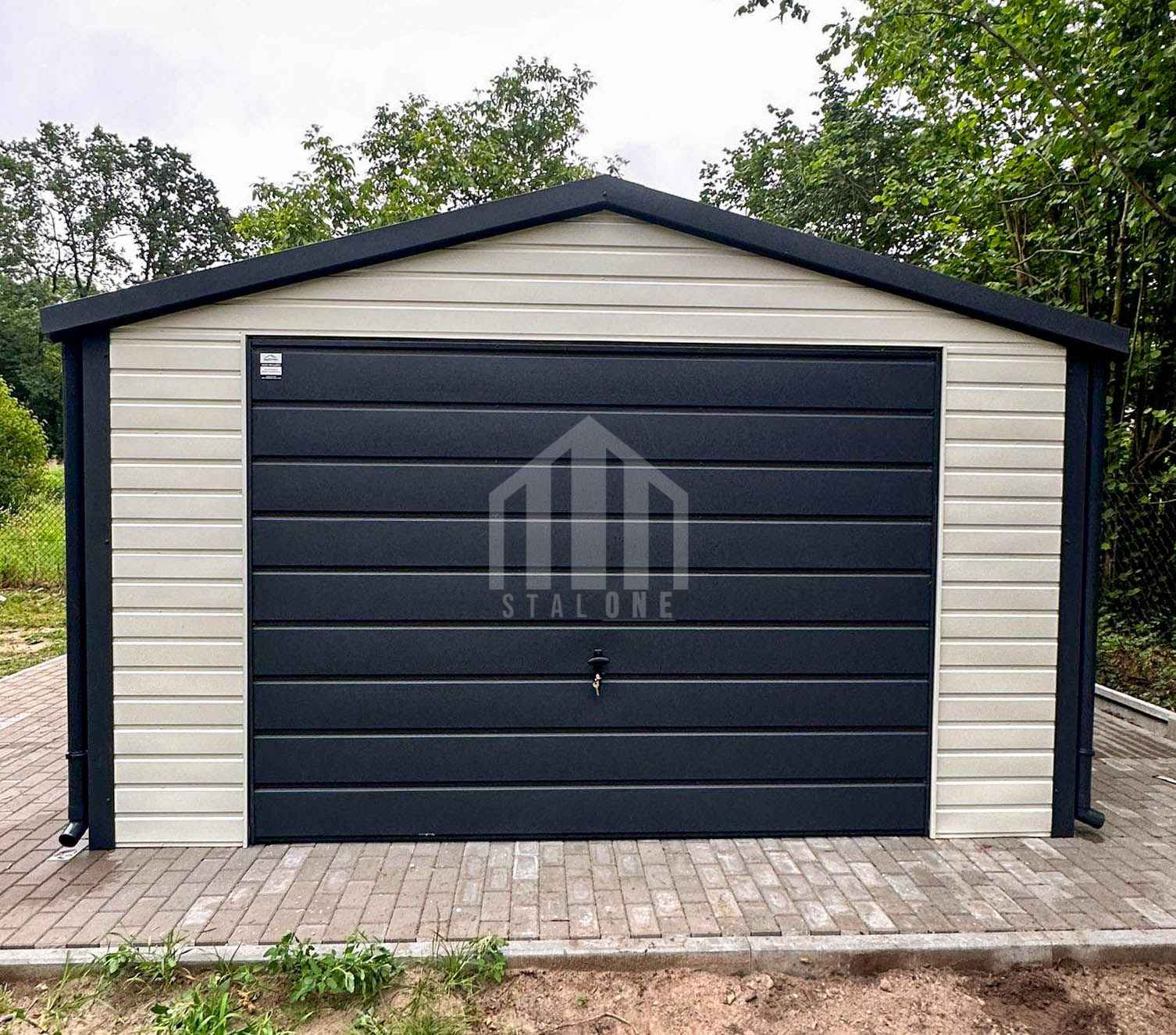 Garaż blaszany 4x5m -  brama uchylna - 2x okno - drzwi - rynny SO117 Słupsk - zdjęcie 4