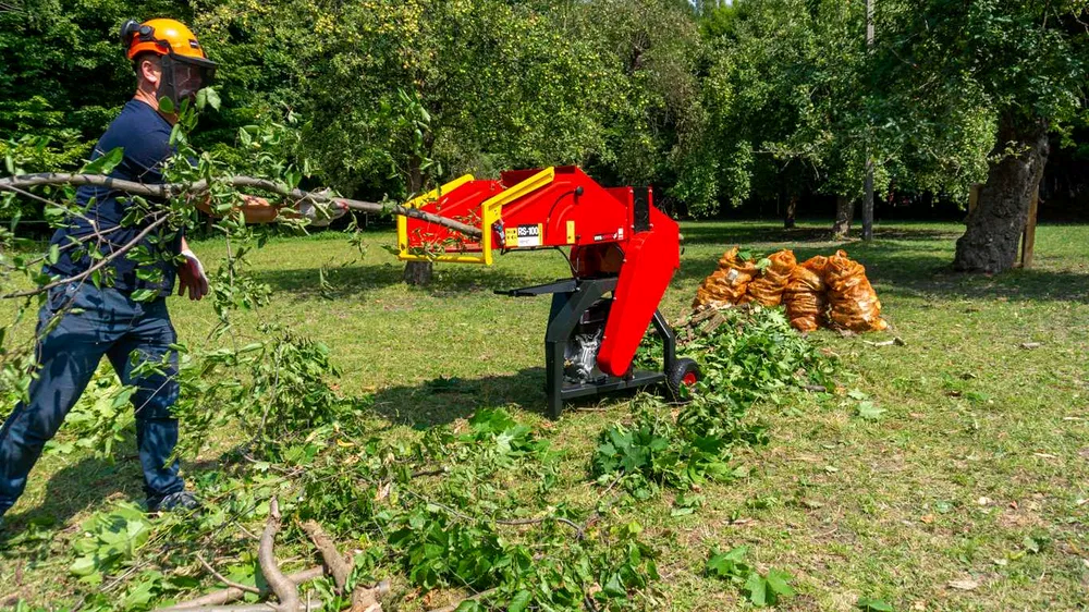 ROZDRABNIACZ do ogrodu RĘBAK spalinowy 15KM --REMET RS100-- 6 nożowy Łowisko - zdjęcie 2