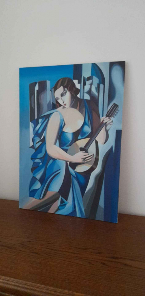 Tamara Łempicka- Z tamburynem - rękodzieło 50 na 70 cm Stare Miasto - zdjęcie 3
