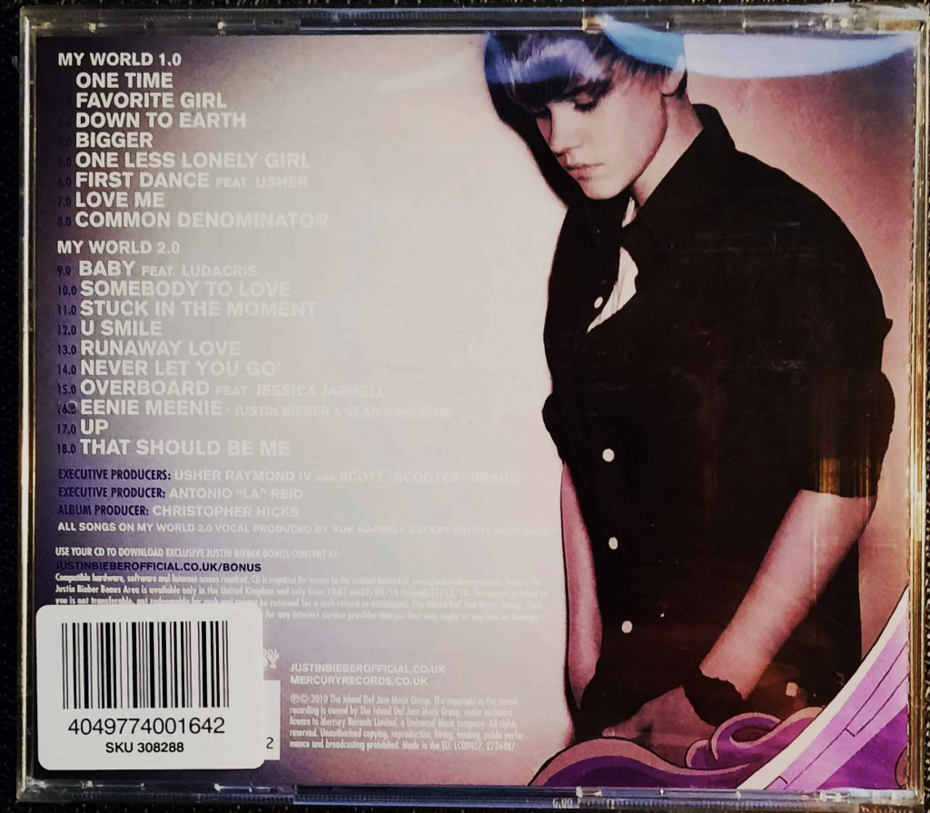 Polecam Album CD -JUSTIN BIEBER Album - My Worlds 1-2 Katowice - zdjęcie 2