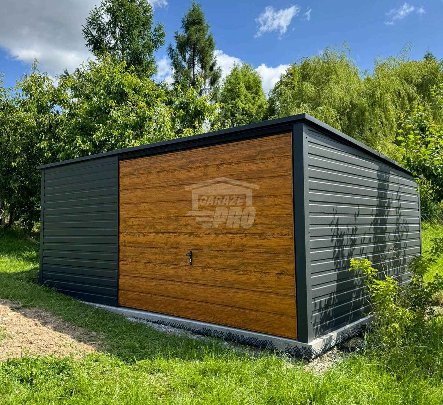 Garaż Blaszany 5x4 Brama uchylna  dach Spad w tył  GP590 Krynica-Zdrój - zdjęcie 3