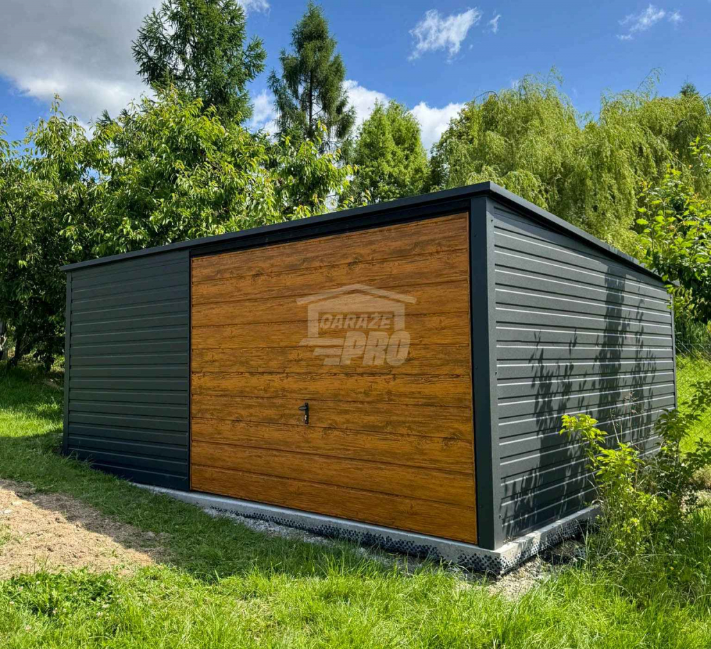 Garaż Blaszany 5x4 Brama uchylna  dach Spad w tył  GP590 Krynica-Zdrój - zdjęcie 3
