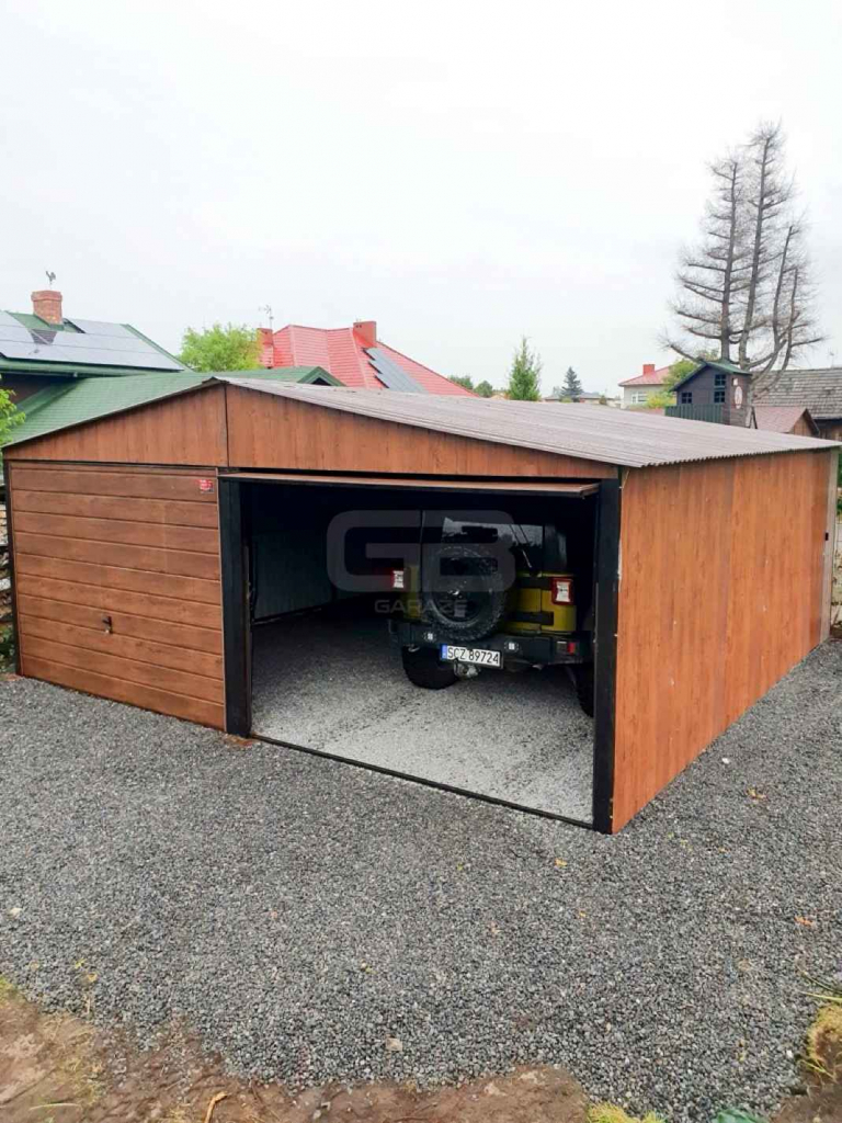 Garaż blaszany 6x7 wolnostojący 2x Brama uchylna Dach GB183 Biała Podlaska - zdjęcie 2