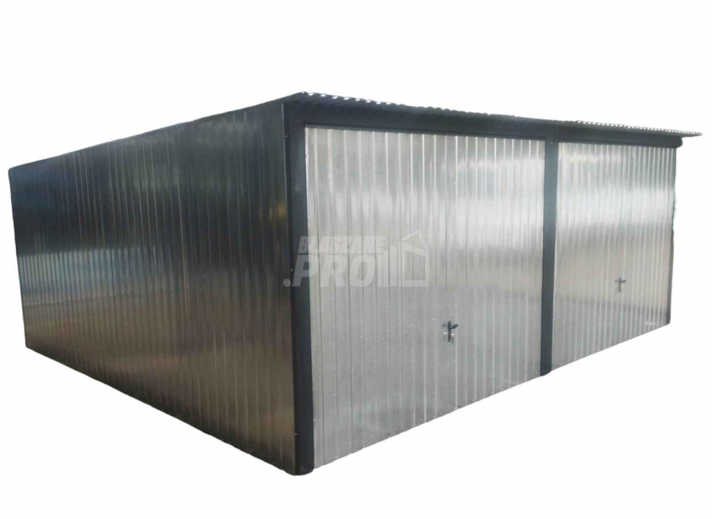 Garaż blaszany 6x5 2x Brama uchylna ocynk  spad w tył GP202 Rzeszów - zdjęcie 1