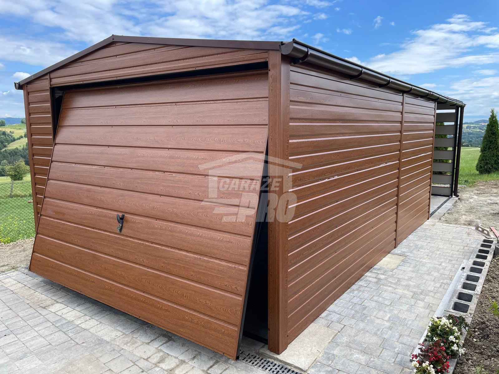 Garaż blaszany 3,5x4,5 + wiata 3,5x2m Brama okno Dach rynny GP572 Gdynia - zdjęcie 2