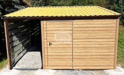 Domek ogrodowy 2,5x5 m + wiata 1,5x5 m drzwi 2x okno rynny GP755 Ruda Śląska - zdjęcie 2