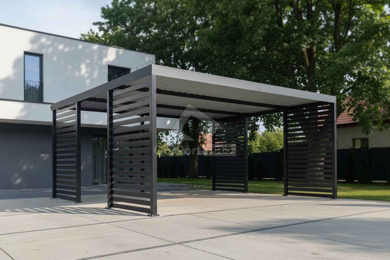 CarPort PREMIUM - wiata samochodowa 5,8x5,5 dodatkowa zabudowa CP174 Miastko - zdjęcie 2