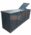 Zabudowa koszy na śmieci wiata śmietnikowa 345x80x120 cm 5x240L GP343