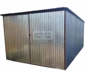 Garaż blaszany 3x5 Brama ocynk - spad w tył GB142