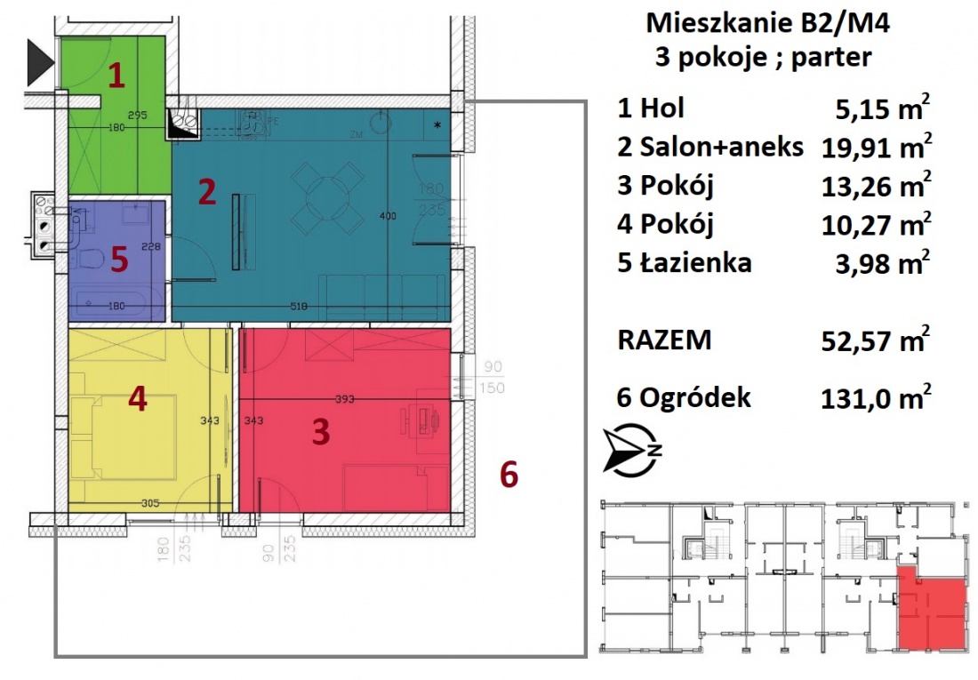 Nowe mieszkania - Rzeszów - Drabinianka - 51,94m2 - 1 Rzeszów - zdjęcie 3