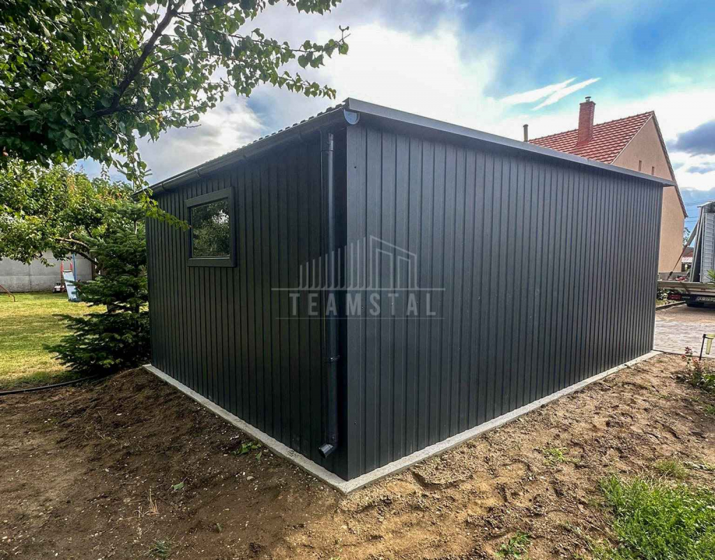 Garaż blaszany 4x5m - brama uchylna okno  dach rynna  TS1116 Mysłowice - zdjęcie 5