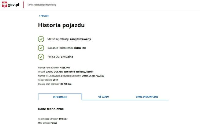 Dacia Dokker Benzyna Zarejestrowany Ubezpieczony Elbląg - zdjęcie 2