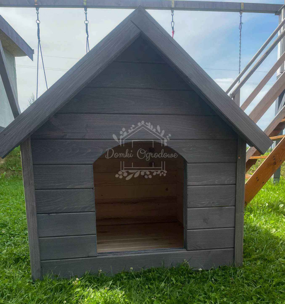 Buda dla psa Rozmiar "XXL" - Grafit - Dach dwuspadowy ID838 Ruda Śląska - zdjęcie 9