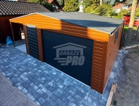 Garaż blaszany 5x6 m + wiata 2x6 m brama drzwi okno rynny dach GP768 Toruń - zdjęcie 4