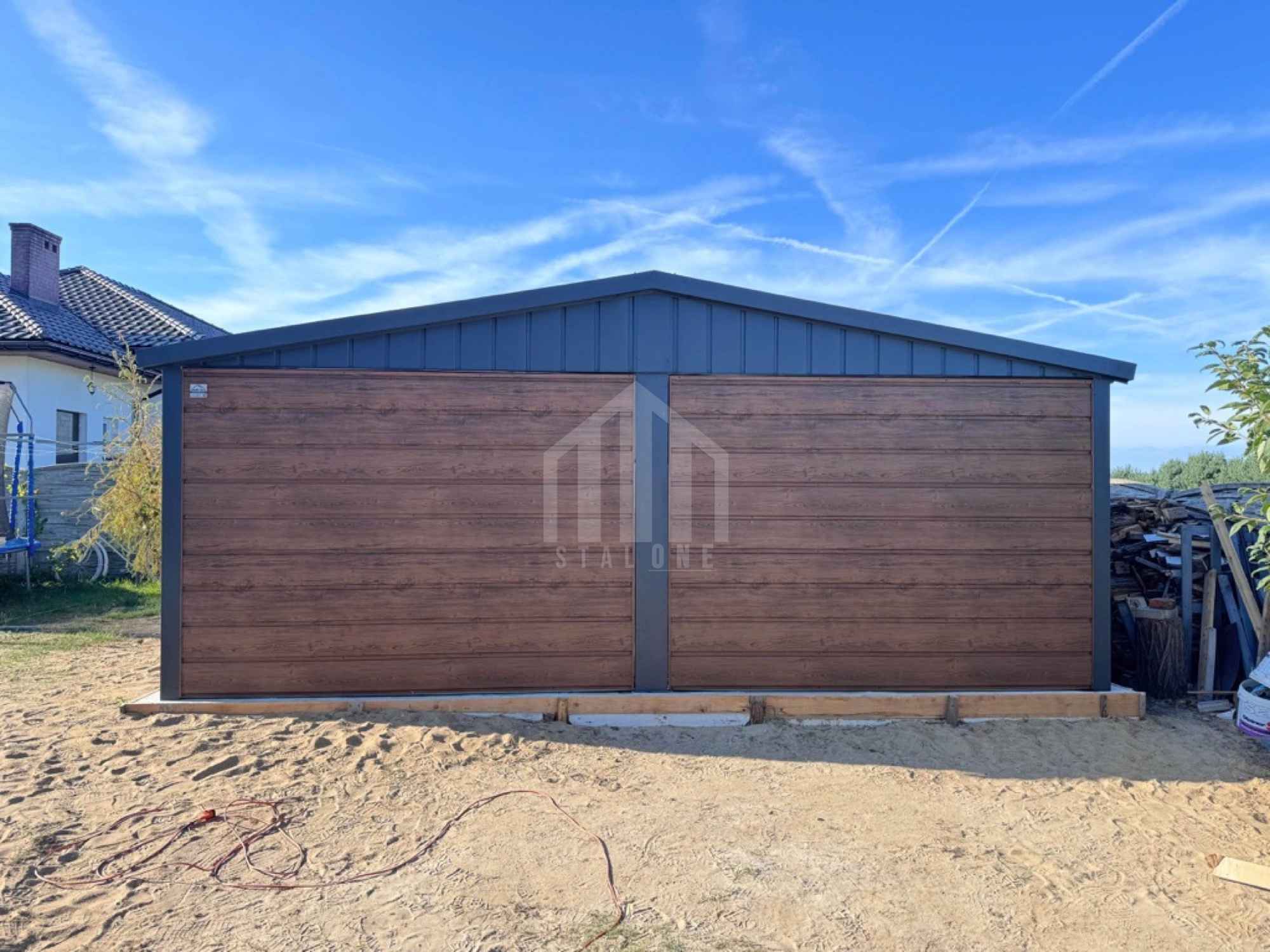 Garaż blaszany 6x5,8m - 2x Brama uchylna - drzwi - rynny SO123 Mysłowice - zdjęcie 4