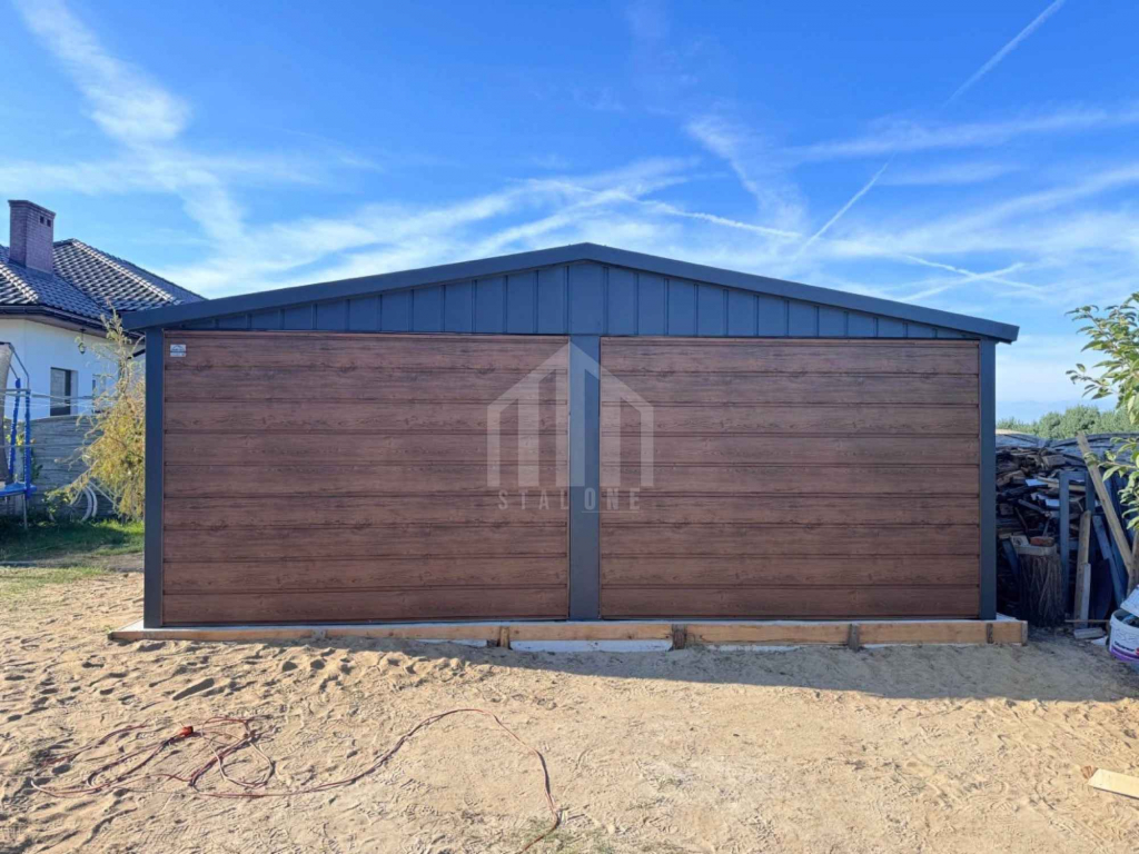Garaż blaszany 6x5,8m - 2x Brama uchylna - drzwi - rynny SO123 Mysłowice - zdjęcie 4