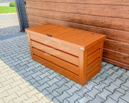 Skrzynia ogrodowa metalowa kufer 120x50x70cm złoty dąb ID863 Żnin - zdjęcie 5