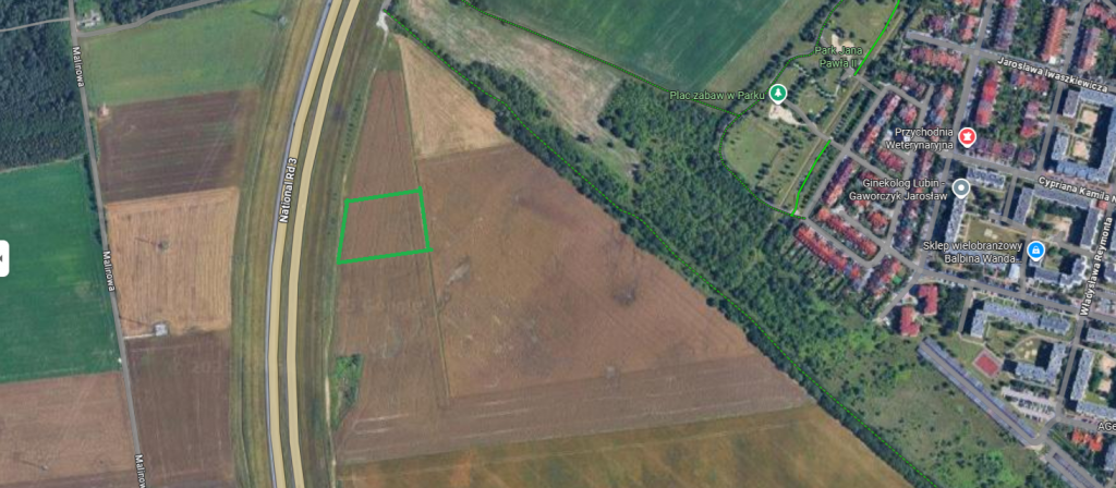 Działka Inwestycyjna (6093 m2) Okolice Lubina MEDIA (Obora) Obora - zdjęcie 2
