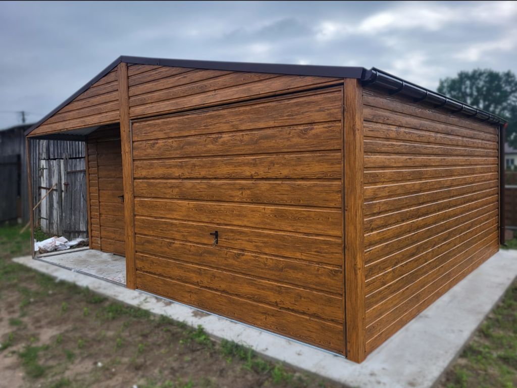 Garaż Blaszany 6x5 Dwuspadowy Drewnopodobny PREMIUM Darmowy Montaż Bełchatów - zdjęcie 4