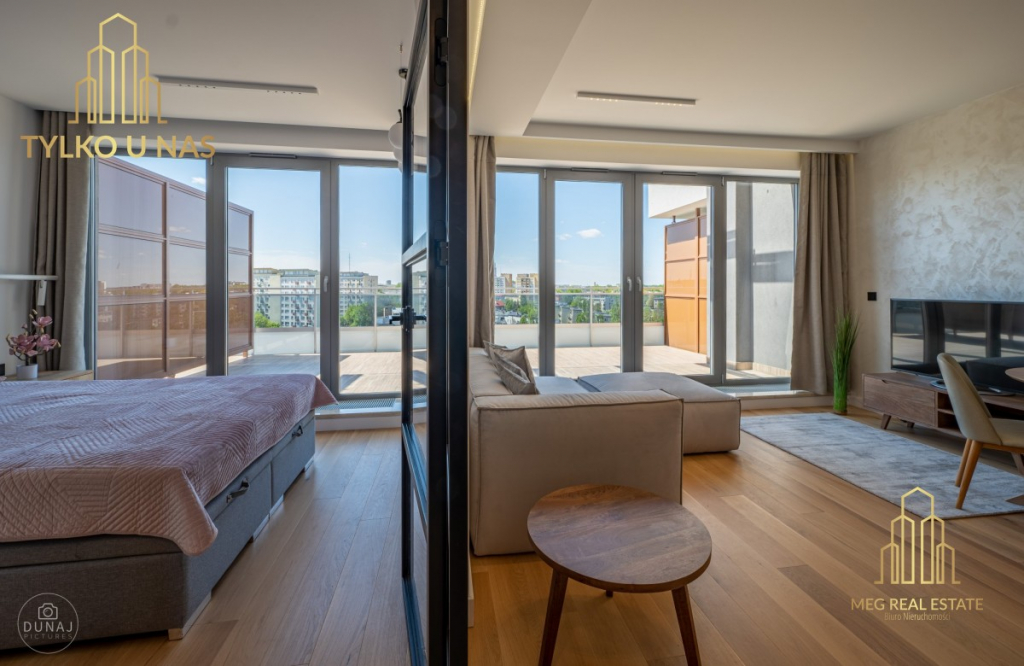 Piękne dwa pokoje z panoramą miasta i dużym tarase Białystok - zdjęcie 1