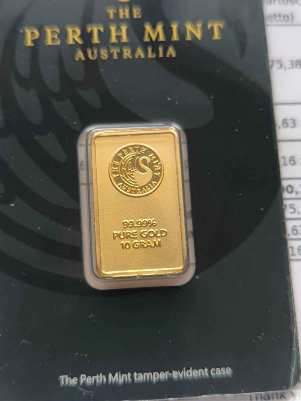 Sztabka złota 10g The Perth Mint Australia Oława - zdjęcie 3