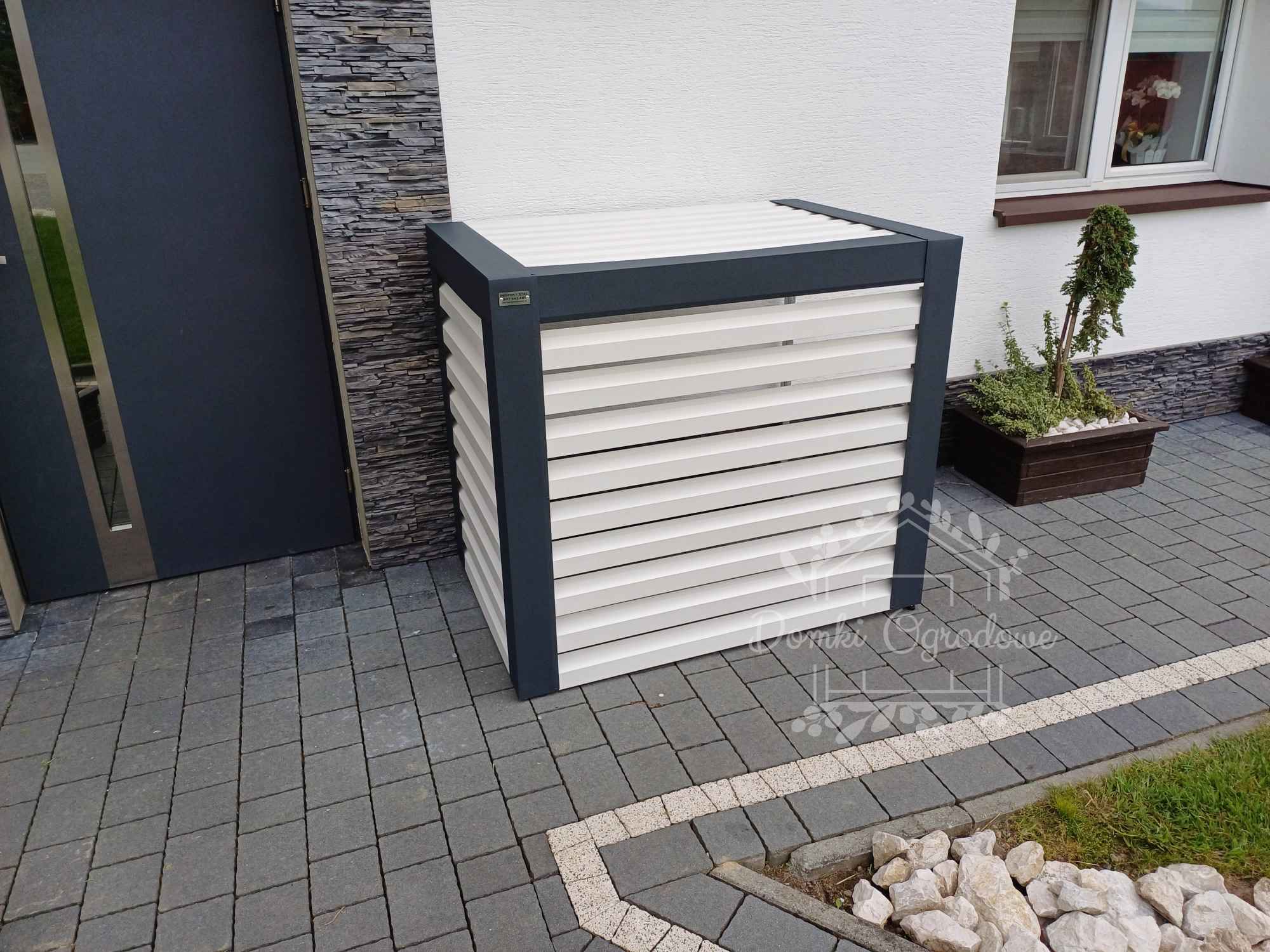 Osłona klimatyzatora  pompy ciepła 90x50x110 cm biały antracyt ID461 Gryfice - zdjęcie 8