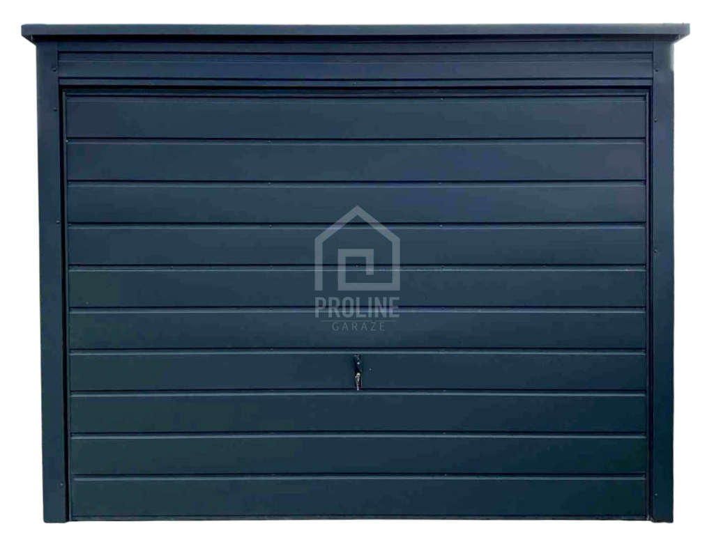 Garaż blaszany 3x6m Brama uchylna - antracyt - dach spad w tył  PLG161 Kalwaria Zebrzydowska - zdjęcie 1