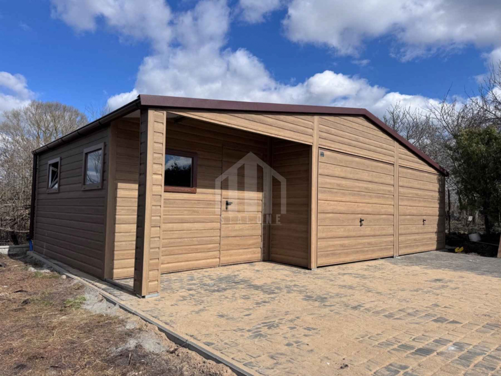 Garaż blaszany 9x4m + wnęka - 2x brama -drzwi -3x okno - rynny SO141 Koszalin - zdjęcie 2