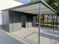 Schowek domek ogrodowy 1,7x5 + wiata 3,3m 2x drzwi TS1241 Śródmieście - zdjęcie 8