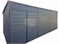 Schowek Domek Ogrodowy 6x2,5m - Brama - antracyt dach rynna GP620